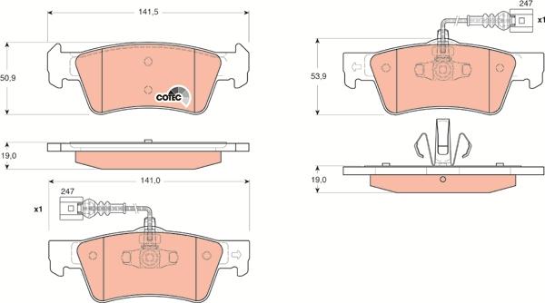 TRW GDB1672 - Set placute frana,frana disc aaoparts.ro