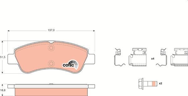 TRW GDB1677 - Set placute frana,frana disc aaoparts.ro