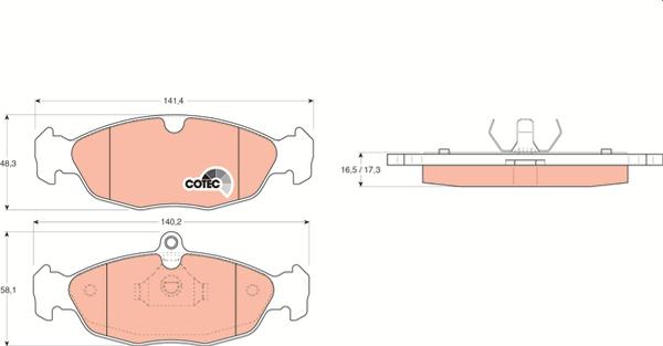 TRW GDB1040 - Set placute frana,frana disc aaoparts.ro