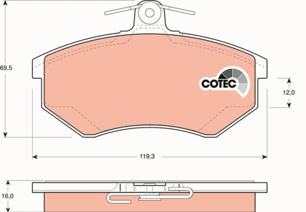 TRW GDB1048 - Set placute frana,frana disc aaoparts.ro