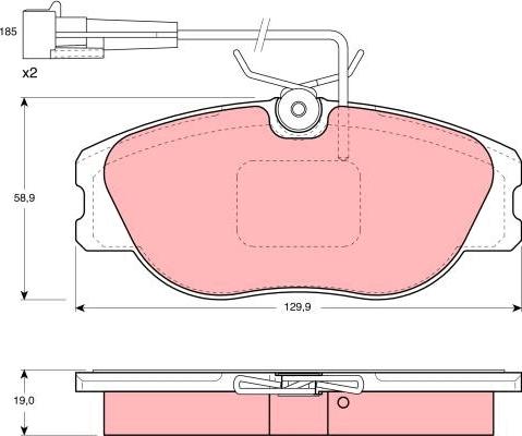 TRW GDB1058 - Set placute frana,frana disc aaoparts.ro