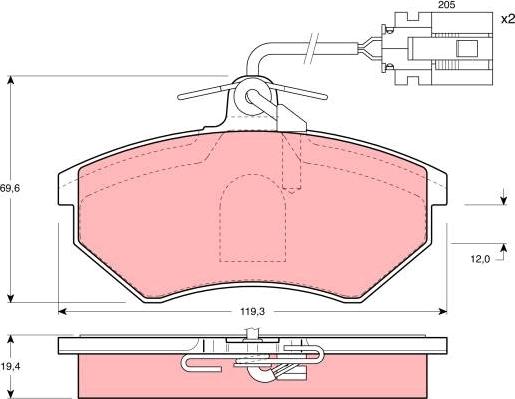 TRW GDB1057 - Set placute frana,frana disc aaoparts.ro