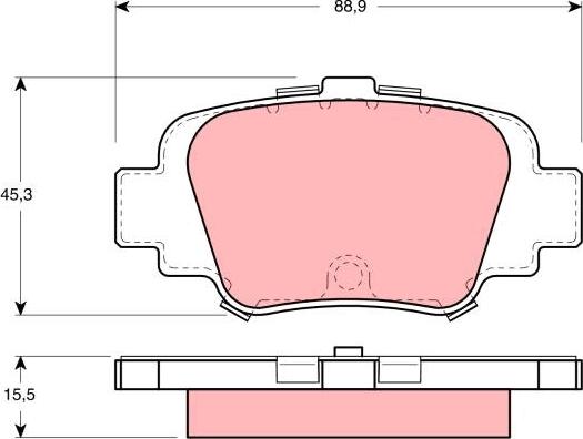 TRW GDB1060 - Set placute frana,frana disc aaoparts.ro