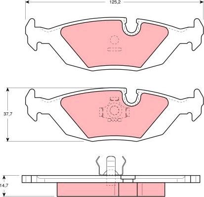 TRW GDB1068 - Set placute frana,frana disc aaoparts.ro