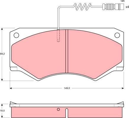 TRW GDB1067 - Set placute frana,frana disc aaoparts.ro