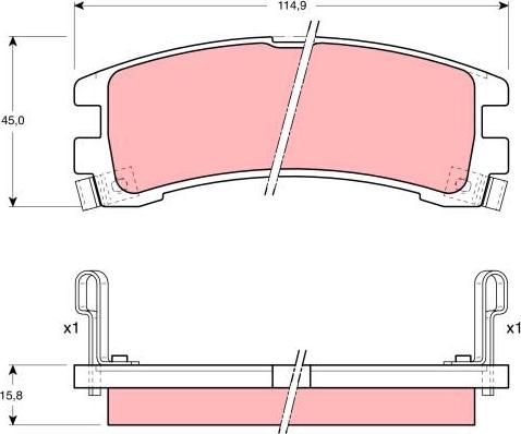 TRW GDB1018 - Set placute frana,frana disc aaoparts.ro