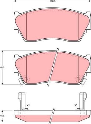 TRW GDB1012 - Set placute frana,frana disc aaoparts.ro