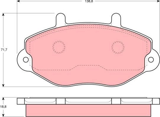 TRW GDB1080 - Set placute frana,frana disc aaoparts.ro