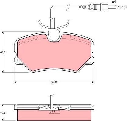 TRW GDB1039 - Set placute frana,frana disc aaoparts.ro