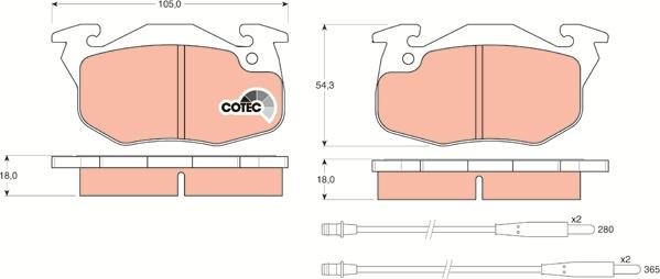 TRW GDB1033 - Set placute frana,frana disc aaoparts.ro