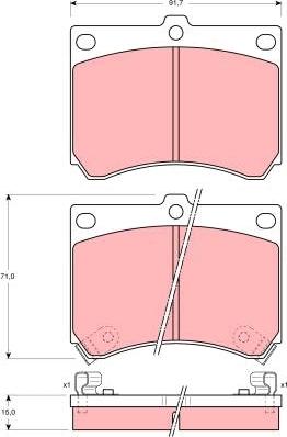 TRW GDB1029 - Set placute frana,frana disc aaoparts.ro