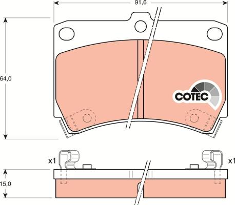 TRW GDB1024 - Set placute frana,frana disc aaoparts.ro