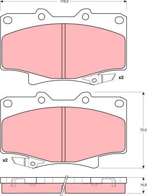 TRW GDB1154 - Set placute frana,frana disc aaoparts.ro