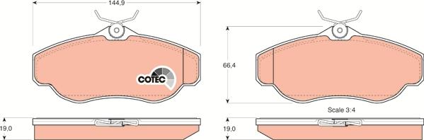 TRW GDB1156 - Set placute frana,frana disc aaoparts.ro