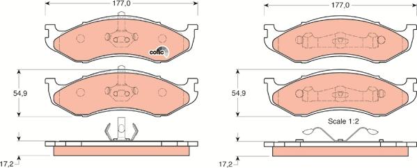 TRW GDB1153 - Set placute frana,frana disc aaoparts.ro