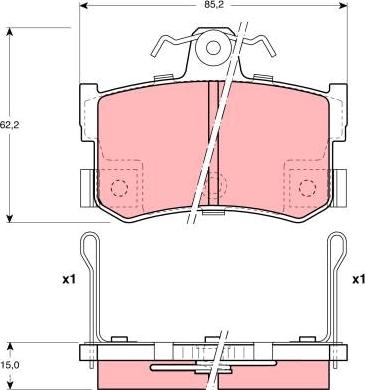 TRW GDB1169 - Set placute frana,frana disc aaoparts.ro