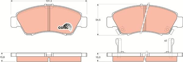 TRW GDB1164 - Set placute frana,frana disc aaoparts.ro