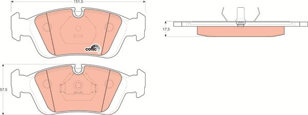 TRW GDB1100 - Set placute frana,frana disc aaoparts.ro