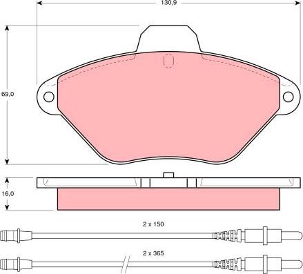 TRW GDB1102 - Set placute frana,frana disc aaoparts.ro