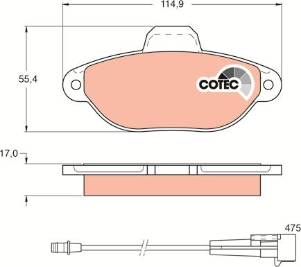 TRW GDB1115 - Set placute frana,frana disc aaoparts.ro