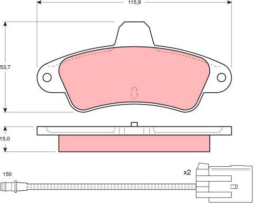 TRW GDB1112 - Set placute frana,frana disc aaoparts.ro