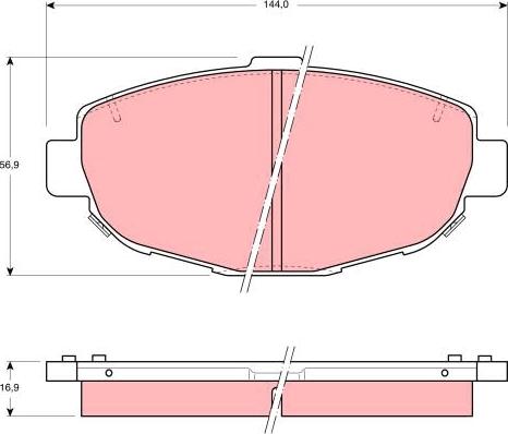 TRW GDB1184 - Set placute frana,frana disc aaoparts.ro