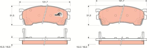 TRW GDB1139 - Set placute frana,frana disc aaoparts.ro