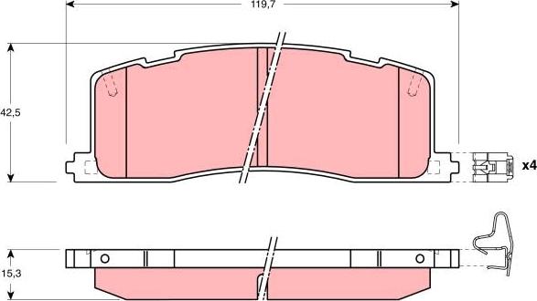 TRW GDB1138 - Set placute frana,frana disc aaoparts.ro
