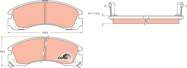 TRW GDB1126 - Set placute frana,frana disc aaoparts.ro