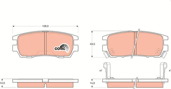 TRW GDB1127 - Set placute frana,frana disc aaoparts.ro
