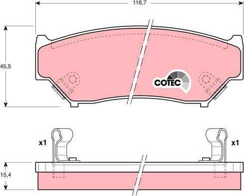 TRW GDB1174 - Set placute frana,frana disc aaoparts.ro