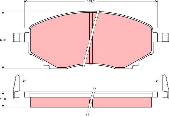 TRW GDB1177 - Set placute frana,frana disc aaoparts.ro