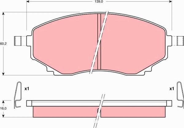 TRW GDB1177 - Set placute frana,frana disc aaoparts.ro
