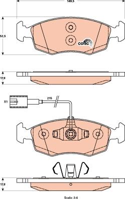 TRW GDB1899 - Set placute frana,frana disc aaoparts.ro