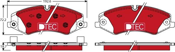 TRW GDB1898DTE - Set placute frana,frana disc aaoparts.ro