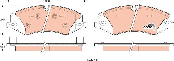 TRW GDB1898 - Set placute frana,frana disc aaoparts.ro