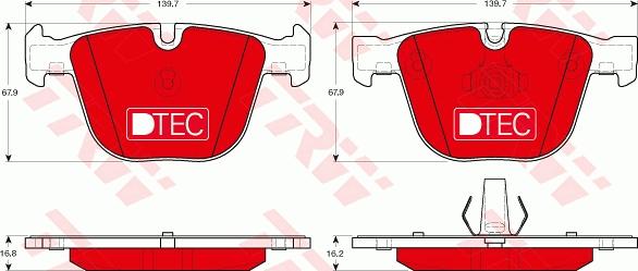 TRW GDB1892DTE - Set placute frana,frana disc aaoparts.ro