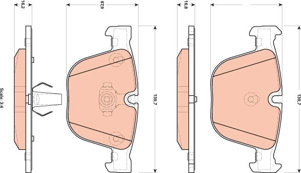 TRW GDB1892 - Set placute frana,frana disc aaoparts.ro