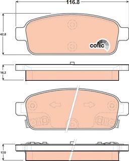 TRW GDB1844 - Set placute frana,frana disc aaoparts.ro