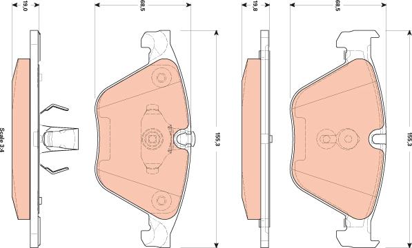 TRW GDB1854 - Set placute frana,frana disc aaoparts.ro