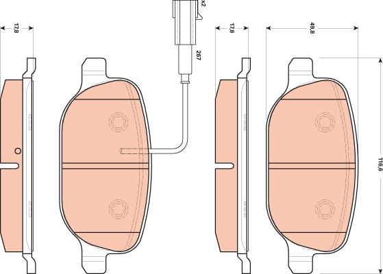 TRW GDB1851 - Set placute frana,frana disc aaoparts.ro