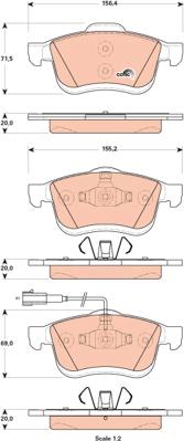 TRW GDB1864 - Set placute frana,frana disc aaoparts.ro