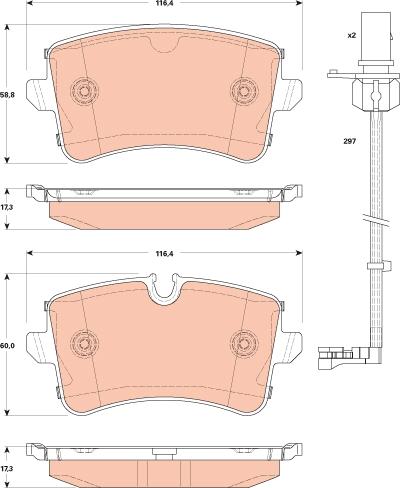 TRW GDB1866 - Set placute frana,frana disc aaoparts.ro