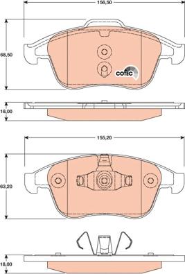 TRW GDB1808 - Set placute frana,frana disc aaoparts.ro