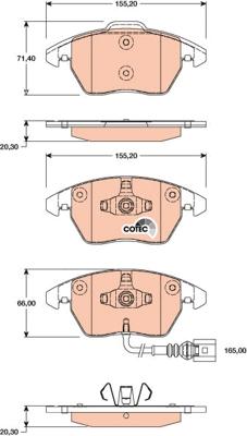 TRW GDB1807 - Set placute frana,frana disc aaoparts.ro