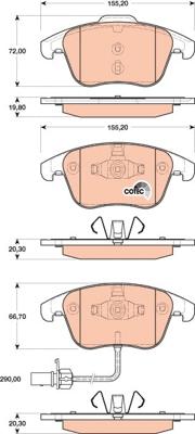 TRW GDB1814 - Set placute frana,frana disc aaoparts.ro