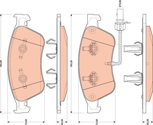 TRW GDB1811 - Set placute frana,frana disc aaoparts.ro