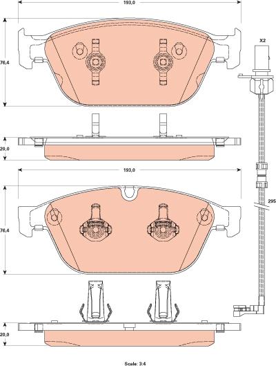 TRW GDB1884 - Set placute frana,frana disc aaoparts.ro