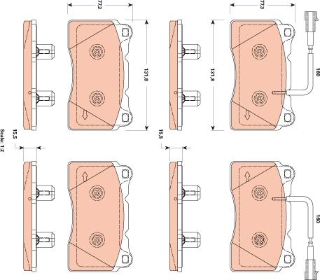 TRW GDB1888 - Set placute frana,frana disc aaoparts.ro