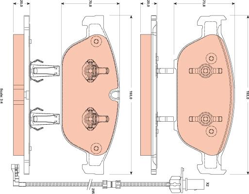 TRW GDB1883 - Set placute frana,frana disc aaoparts.ro